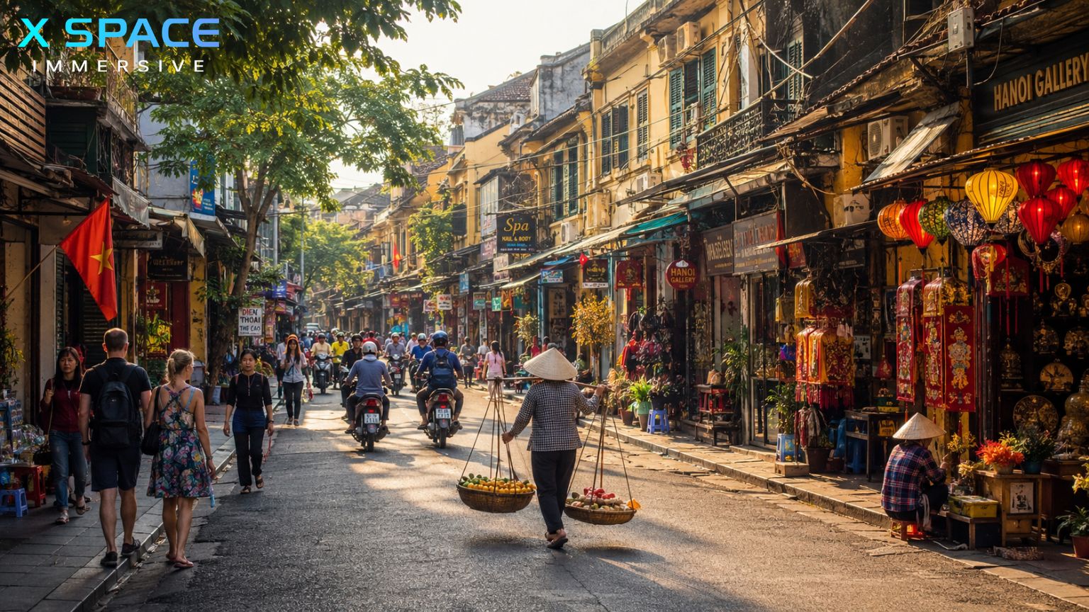 Hanoi Old Quarter with historic architecture, vibrant streets, local markets, and authentic cultural experiences in Vietnam's capital city