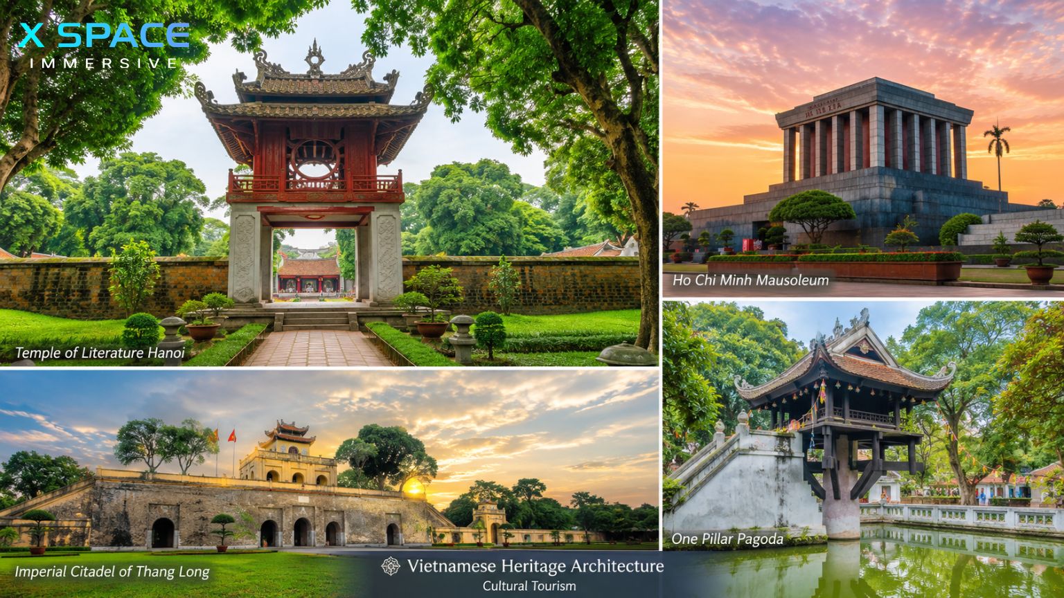 Temple of Literature and historical attractions in Hanoi Vietnam