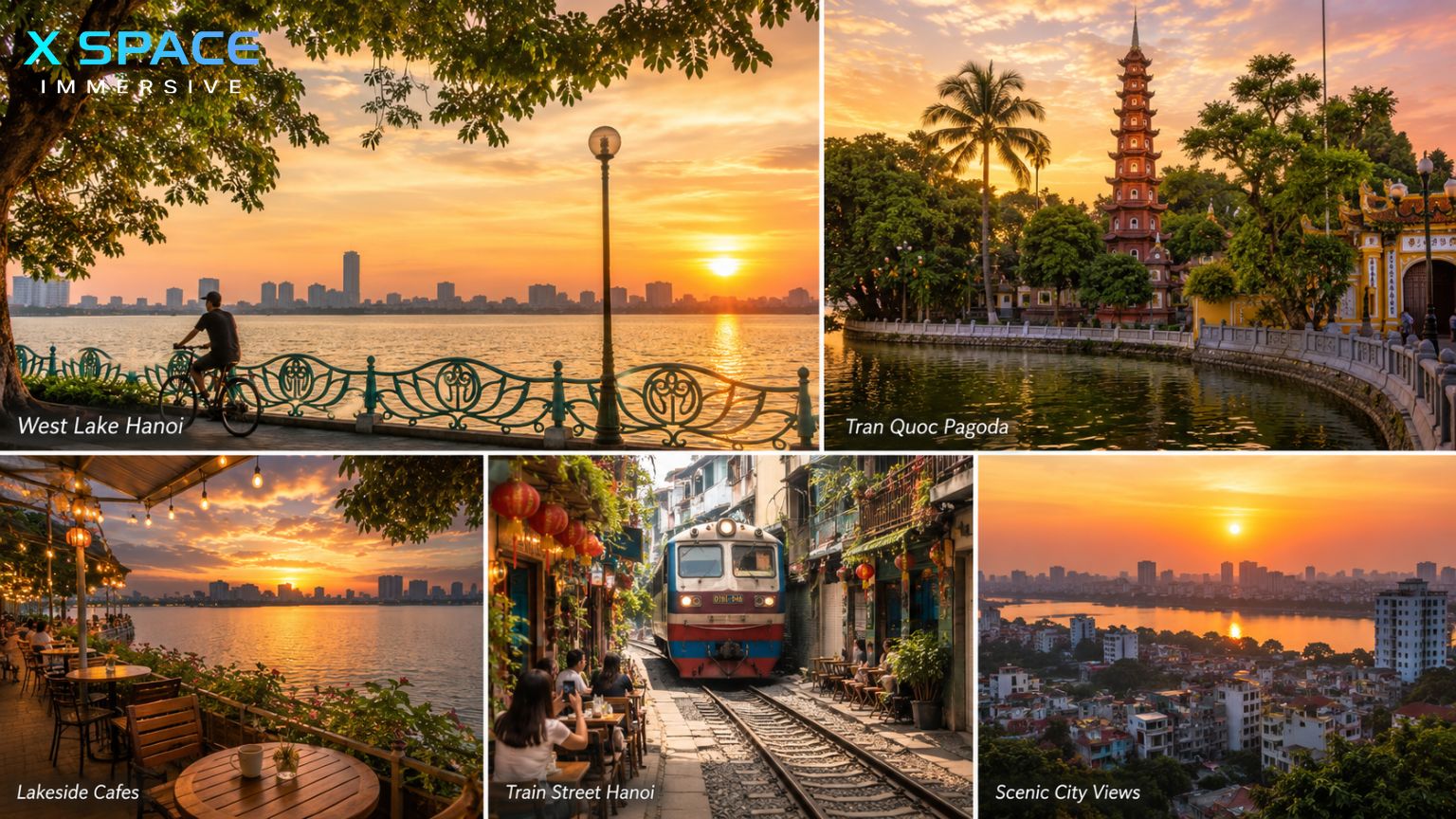 West Lake and Tran Quoc Pagoda scenic attractions in Hanoi